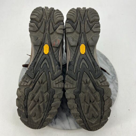 Vasque Hiking Boots Mens 14 Brown Leather Vibram Lace Up Talus UltraDry Outdoor
